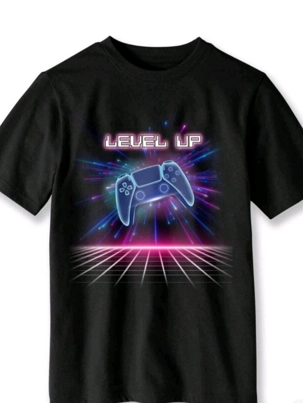 Level Up Retro Gamer T-Shirt - Black